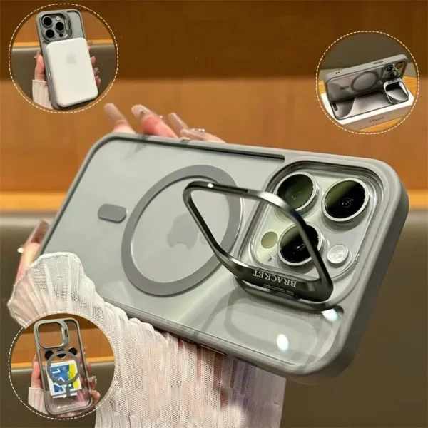 Clear Fashion And Ultra Thin with Lens Stand iPhone Case