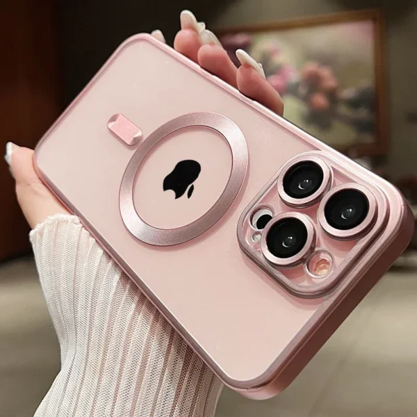 Magnetic Case For iPhone 15 14 13 12 11 Pro Max Plus Fashion Plating Frosted Matte For - Image 15