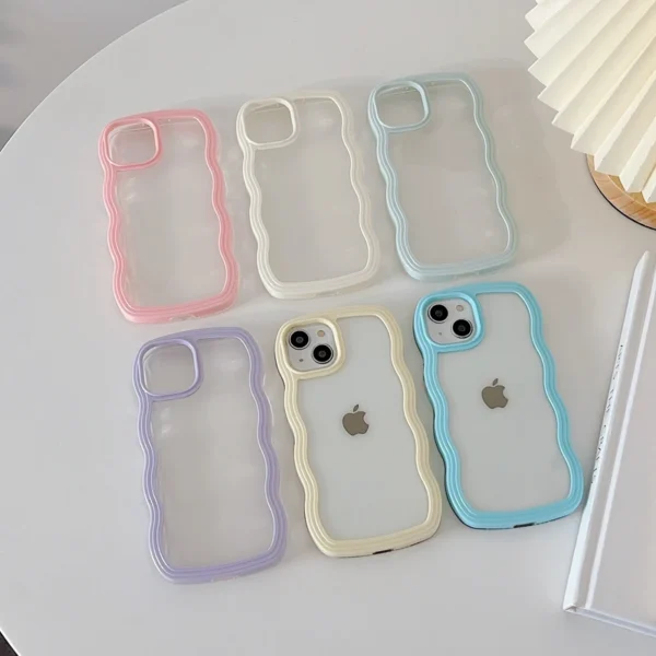 Soft Wavy Lines Phone Case For iphone 15 11 12 13 14 Pro Max XS - Image 4