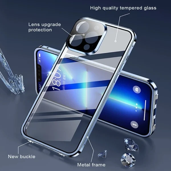 Full Protection Metal Double Sided Glass Case For iPhone - Image 5