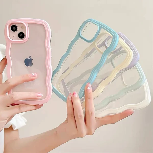 Soft Wavy Lines Phone Case For iphone 15 11 12 13 14 Pro Max XS