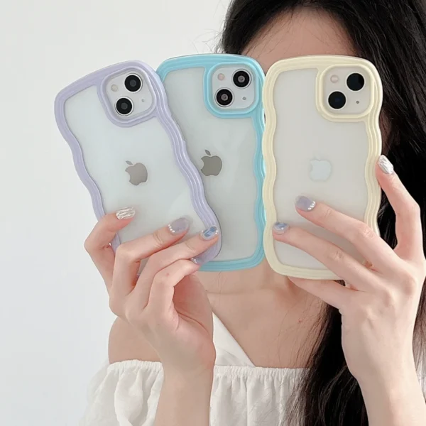 Soft Wavy Lines Phone Case For iphone 15 11 12 13 14 Pro Max XS - Image 3