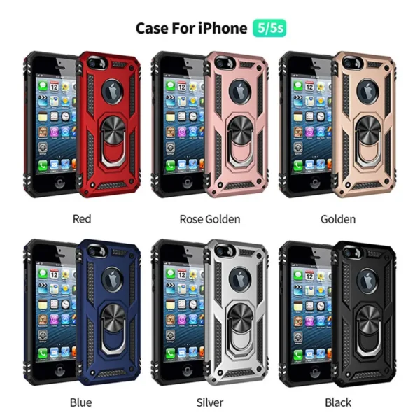 Heavy Duty case For iPhone | Case Magnet Ring Cover For iPhone Silicone Cover - Image 6