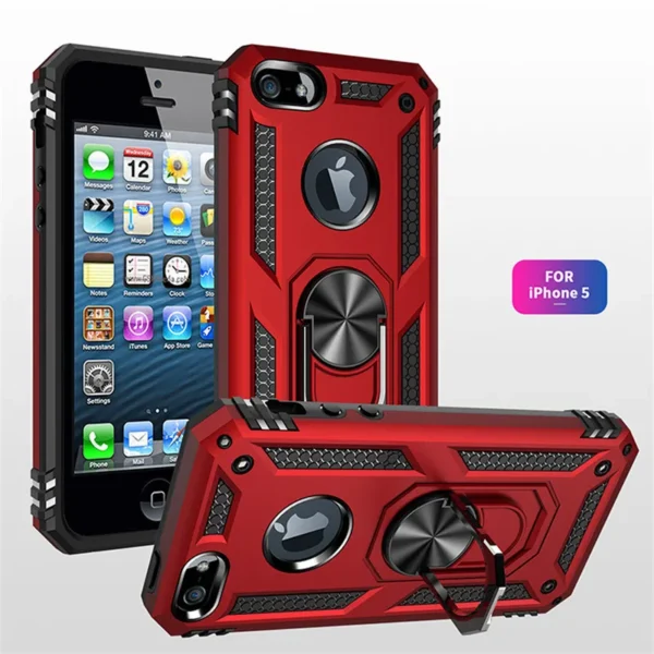 Heavy Duty case For iPhone | Case Magnet Ring Cover For iPhone Silicone Cover