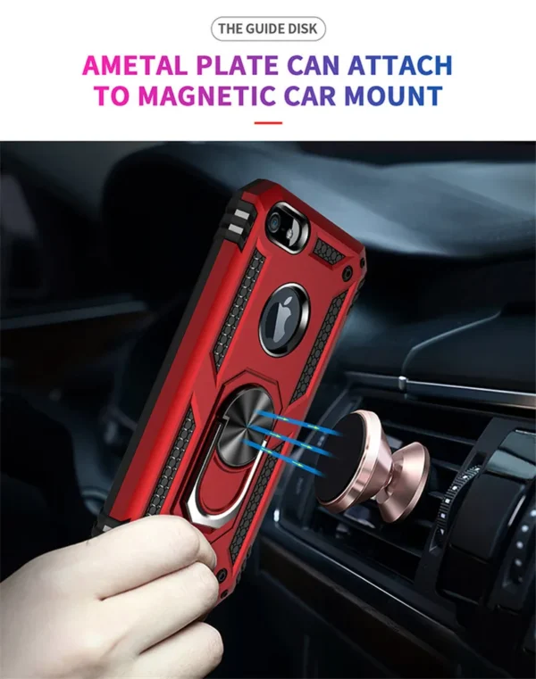 Heavy Duty case For iPhone | Case Magnet Ring Cover For iPhone Silicone Cover - Image 2