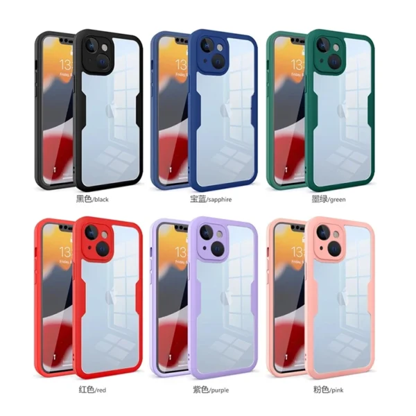 360 Full Cover Silicon Case For iPhone 15 13 11 12 14 Pro Max X XS 7 8 Plus SE 2020 2022 With Screen Protector Shockproof Cover - Image 2